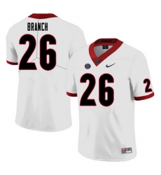 Men #26 Daran Branch Georgia Bulldogs College Football Jerseys Sale-White Men #26 Daran Branch Georgia Bulldogs College Football Jerseys Sale-White