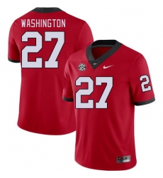 Men #27 C.J. Washington Georgia Bulldogs College Football Jerseys Stitched-Red Men #27 C.J. Washington Georgia Bulldogs College Football Jerseys Stitched-Red
