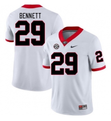 Men #29 Luke Bennett Georgia Bulldogs College Football Jerseys Stitched-White Men #29 Luke Bennett Georgia Bulldogs College Football Jerseys Stitched-White