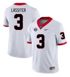 Men #3 Kamari Lassiter Georgia Bulldogs College Football Jerseys Stitched-White Men #3 Kamari Lassiter Georgia Bulldogs College Football Jerseys Stitched-White