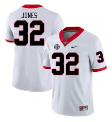 Men #32 Cash Jones Georgia Bulldogs College Football Jerseys Stitched-White Men #32 Cash Jones Georgia Bulldogs College Football Jerseys Stitched-White