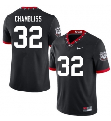 Men #32 Chaz Chambliss Georgia Bulldogs 100th Anniversary College Football Jerseys Sale-100th Black Men #32 Chaz Chambliss Georgia Bulldogs 100th Anniversary College Football Jerseys Sale-100th Black