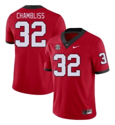 Men #32 Chaz Chambliss Georgia Bulldogs College Football Jerseys Stitched-Red Men #32 Chaz Chambliss Georgia Bulldogs College Football Jerseys Stitched-Red
