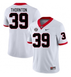 Men #39 Miles Thornton Georgia Bulldogs College Football Jerseys Stitched-White Men #39 Miles Thornton Georgia Bulldogs College Football Jerseys Stitched-White