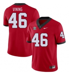 Men #46 George Vining Georgia Bulldogs College Football Jerseys Stitched-Red Men #46 George Vining Georgia Bulldogs College Football Jerseys Stitched-Red