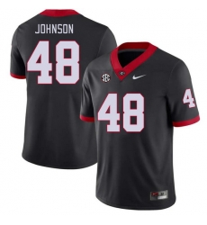 Men #48 Cooper Johnson Georgia Bulldogs College Football Jerseys Stitched-Black Men #48 Cooper Johnson Georgia Bulldogs College Football Jerseys Stitched-Black