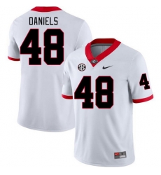 Men #48 Joseph Daniels Georgia Bulldogs College Football Jerseys Stitched-White Men #48 Joseph Daniels Georgia Bulldogs College Football Jerseys Stitched-White