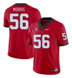 Men #56 Micah Morris Georgia Bulldogs College Football Jerseys Stitched-Red Men #56 Micah Morris Georgia Bulldogs College Football Jerseys Stitched-Red