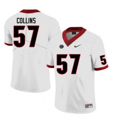 Men #57 Luke Collins Georgia Bulldogs College Football Jerseys Sale-White Anniversary Men #57 Luke Collins Georgia Bulldogs College Football Jerseys Sale-White Anniversary