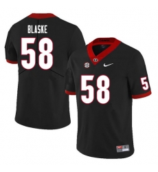 Men #58 Austin Blaske Georgia Bulldogs College Football Jerseys Sale-Black Men #58 Austin Blaske Georgia Bulldogs College Football Jerseys Sale-Black