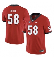 Men #58 Hayden Rubin Georgia Bulldogs College Football Jerseys Sale-Red Men #58 Hayden Rubin Georgia Bulldogs College Football Jerseys Sale-Red