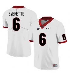 Men #6 Daylen Everette Georgia Bulldogs College Football Jerseys Sale-White Anniversary Men #6 Daylen Everette Georgia Bulldogs College Football Jerseys Sale-White Anniversary