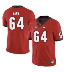 Men #64 David Vann Georgia Bulldogs College Football Jerseys Sale-Red Men #64 David Vann Georgia Bulldogs College Football Jerseys Sale-Red