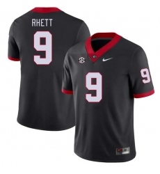 Men #9 Justyn Rhett Georgia Bulldogs College Football Jerseys Stitched-Black Men #9 Justyn Rhett Georgia Bulldogs College Football Jerseys Stitched-Black