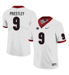 Men #9 Nathan Priestley Georgia Bulldogs College Football Jerseys Sale-White Men #9 Nathan Priestley Georgia Bulldogs College Football Jerseys Sale-White