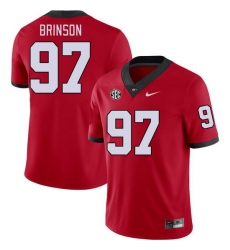 Men #97 Warren Brinson Georgia Bulldogs College Football Jerseys Stitched-Red Men #97 Warren Brinson Georgia Bulldogs College Football Jerseys Stitched-Red