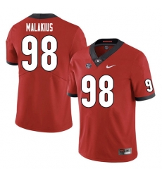 Men #98 Tyler Malakius Georgia Bulldogs College Football Jerseys Sale-Red Men #98 Tyler Malakius Georgia Bulldogs College Football Jerseys Sale-Red