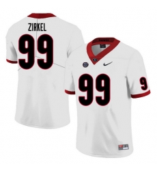 Men #99 Jared Zirkel Georgia Bulldogs College Football Jerseys Sale-White Men #99 Jared Zirkel Georgia Bulldogs College Football Jerseys Sale-White