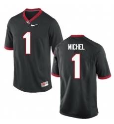 Men Georgia Bulldogs #1 Sony Michel College Football Jerseys-Black Men Georgia Bulldogs #1 Sony Michel College Football Jerseys-Black