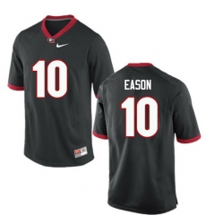 Men Georgia Bulldogs #10 Jacob Eason College Football Jerseys-Black Men Georgia Bulldogs #10 Jacob Eason College Football Jerseys-Black