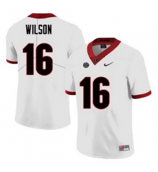 Men Georgia Bulldogs #16 Divaad Wilson College Football Jerseys Sale-White Men Georgia Bulldogs #16 Divaad Wilson College Football Jerseys Sale-White