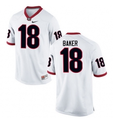 Men Georgia Bulldogs #18 Deandre Baker College Football Jerseys-White Men Georgia Bulldogs #18 Deandre Baker College Football Jerseys-White