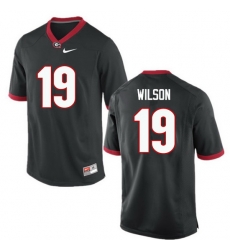 Men Georgia Bulldogs #19 Jarvis Wilson College Football Jerseys-Black Men Georgia Bulldogs #19 Jarvis Wilson College Football Jerseys-Black