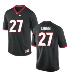 Men Georgia Bulldogs #27 Nick Chubb College Football Jerseys Black Men Georgia Bulldogs #27 Nick Chubb College Football Jerseys Black