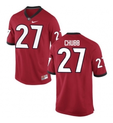 Men Georgia Bulldogs #27 Nick Chubb College Football Jerseys-Red Men Georgia Bulldogs #27 Nick Chubb College Football Jerseys-Red