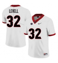 Men Georgia Bulldogs #32 Kyle Levell College Football Jerseys Sale-White Men Georgia Bulldogs #32 Kyle Levell College Football Jerseys Sale-White