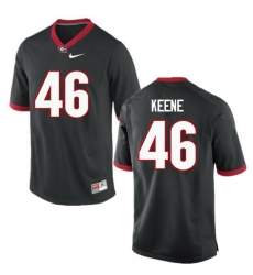 Men Georgia Bulldogs #46 Michael Keene College Football Jerseys-Black Men Georgia Bulldogs #46 Michael Keene College Football Jerseys-Black