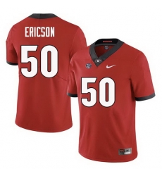 Men Georgia Bulldogs #50 Warren Ericson College Football Jerseys Sale-Red Men Georgia Bulldogs #50 Warren Ericson College Football Jerseys Sale-Red