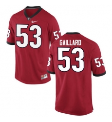 Men Georgia Bulldogs #53 Lamont Gaillard College Football Jerseys-Red Men Georgia Bulldogs #53 Lamont Gaillard College Football Jerseys-Red