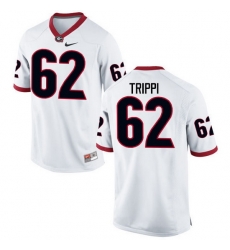Men Georgia Bulldogs #62 Charley Trippi College Football Jerseys-White Men Georgia Bulldogs #62 Charley Trippi College Football Jerseys-White
