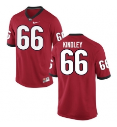 Men Georgia Bulldogs #66 Solomon Kindley College Football Jerseys-Red Men Georgia Bulldogs #66 Solomon Kindley College Football Jerseys-Red