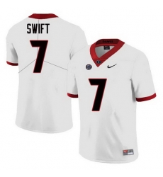 Men Georgia Bulldogs #7 DAndre Swift College Football Jerseys Sale-White Men Georgia Bulldogs #7 DAndre Swift College Football Jerseys Sale-White