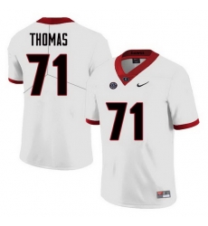 Men Georgia Bulldogs #71 Andrew Thomas College Football Jerseys Sale-White Men Georgia Bulldogs #71 Andrew Thomas College Football Jerseys Sale-White