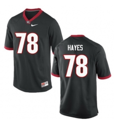 Men Georgia Bulldogs #78 DMarcus Hayes College Football Jerseys-Black Men Georgia Bulldogs #78 DMarcus Hayes College Football Jerseys-Black