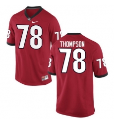 Men Georgia Bulldogs #78 Trenton Thompson College Football Jerseys-Red Men Georgia Bulldogs #78 Trenton Thompson College Football Jerseys-Red