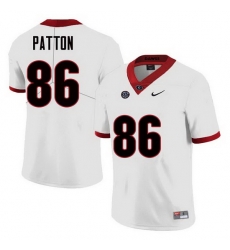 Men Georgia Bulldogs #86 Wix Patton College Football Jerseys Sale-White Men Georgia Bulldogs #86 Wix Patton College Football Jerseys Sale-White