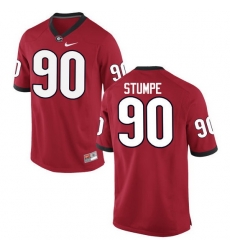 Men Georgia Bulldogs #90 Tanner Stumpe College Football Jerseys-Red Men Georgia Bulldogs #90 Tanner Stumpe College Football Jerseys-Red