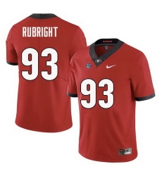Men Georgia Bulldogs #93 Bill Rubright College Football Jerseys Sale-Red Men Georgia Bulldogs #93 Bill Rubright College Football Jerseys Sale-Red