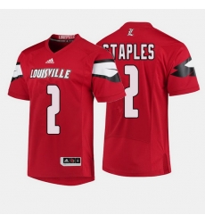 Louisville Cardinals Jamari Staples College Football Red Jersey Louisville Cardinals Jamari Staples College Football Red Jersey