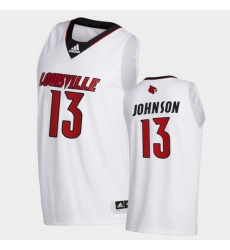 Men Louisville Cardinals David Johnson College Basketball White Swingman 2020 21 Jersey Men Louisville Cardinals David Johnson College Basketball White Swingman 2020 21 Jersey