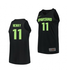 Michigan State Spartans Aaron Henry Black Replica Men'S Jersey Michigan State Spartans Aaron Henry Black Replica Men'S Jersey