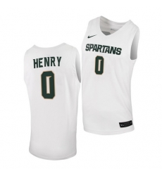Michigan State Spartans Aaron Henry White Replica Men Jersey Michigan State Spartans Aaron Henry White Replica Men Jersey