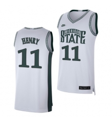 Michigan State Spartans Aaron Henry White Retro Limited Men'S Jersey Michigan State Spartans Aaron Henry White Retro Limited Men'S Jersey
