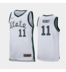 Michigan State Spartans Aaron Henry White Retro Replica Men'S Jersey Michigan State Spartans Aaron Henry White Retro Replica Men'S Jersey