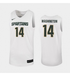 Michigan State Spartans Brock Washington White Replica Men'S Jersey Michigan State Spartans Brock Washington White Replica Men'S Jersey