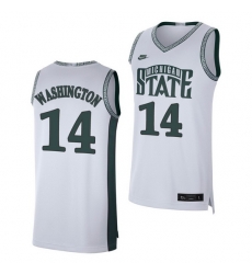Michigan State Spartans Brock Washington White Retro Limited Men'S Jersey Michigan State Spartans Brock Washington White Retro Limited Men'S Jersey
